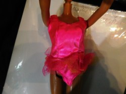 1787 1970 BARBIE HOT PINK SATIN PRIMA BALLERINA BODYSUIT
